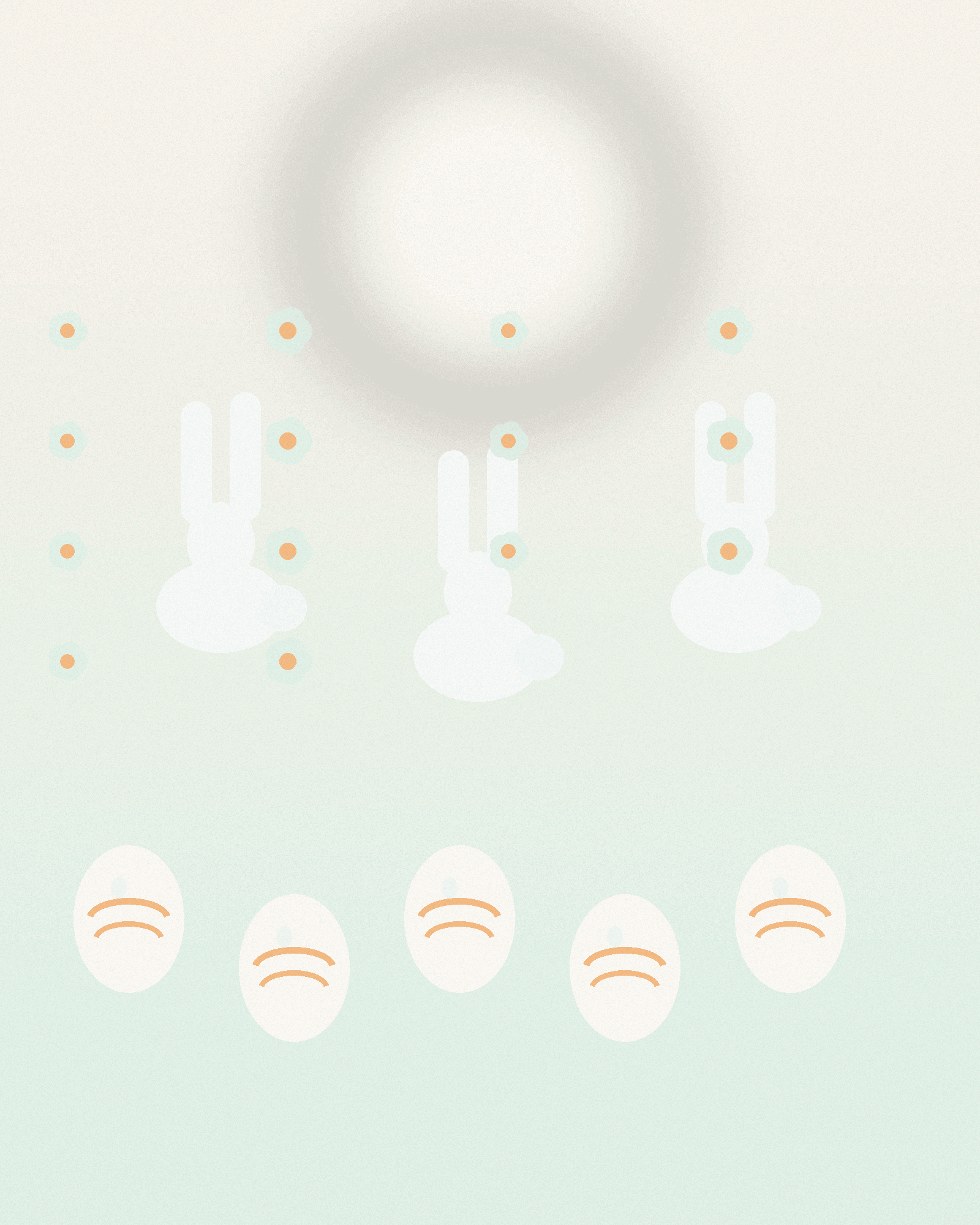 Sweet bunny trio Easter wallpaper Easter wallpaper