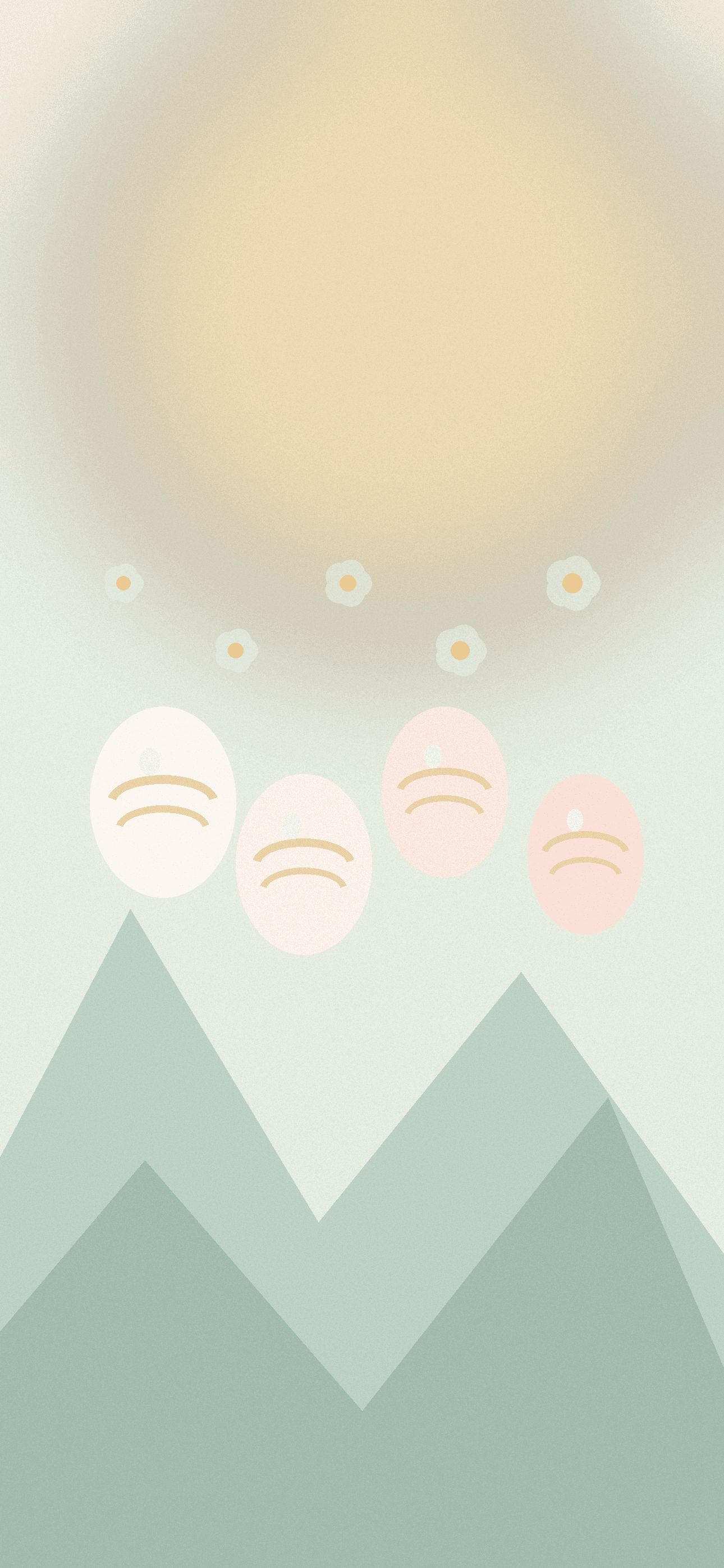 Soft mint and blush Easter lock screen Easter wallpaper